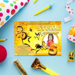 Our Little Honey Bee Birthday Invitation, Bees, Birthday Party Invite for Girls, Bee Day Theme, First Birthday digital print