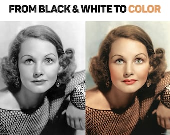 Colorisation et restauration de photos. Colorisez les photos en noir et blanc et restaurez leur qualité pour les impressions numériques et papier.