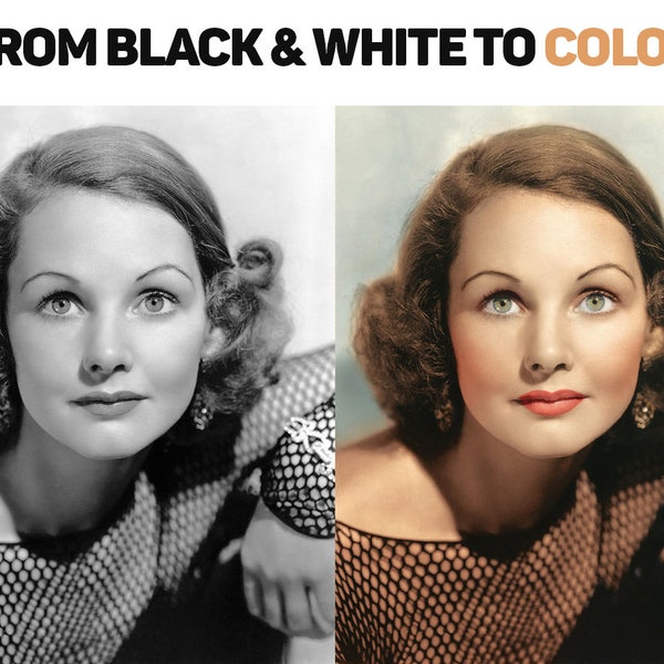 Colorization & Photo Restoration. Colorize black and white photos and restore their quality for digital and paper prints.