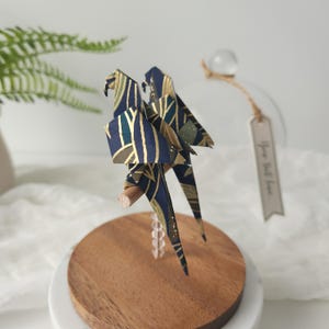 Ornamento di pappagallo gemello origami ~ Regalo di carta per il primo anniversario di matrimonio ~ Ricordo fatto a mano ~ Regalo di compleanno personalizzato unico ~ Amante degli uccelli