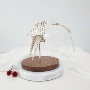 Ornamento di pappagallo origami – Regalo personalizzato per il primo anniversario di matrimonio in carta – Ricordo di pappagallo fatto a mano – Decorazione personalizzata in carta giapponese