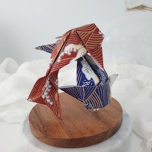 Origami Koi Fish Ornament First Wedding Anniversary Gift Handmade Keepsake Custom Birthday Present image 4