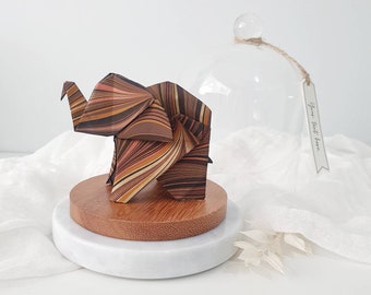 Origami Elephant Ornament ~ Paper First Anniversary Gift ~ Unique Birthday Present ~ Handmade Keepsake