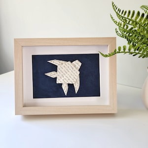 Gelübde als Schildkröte gerahmt - Geschenk zum 1.Jahrestag - Hochzeitsschmuck - Jubiläumsschmuck - Seine und Ihre Gelübde