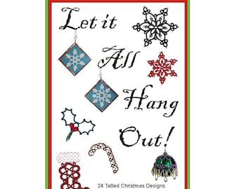 Libro electrónico navideño con patrones de frivolité: Déjalo todo al descubierto