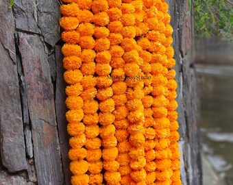 Wholesale Lot of Marigold garlands Christmas home decoration artificial marigold garlands