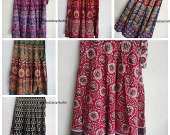 Wholesale Indian Cotton Wrap Skirts For Women Handmade Boho Long Skirt Summer Maxi Skirt Plus Size Skirts