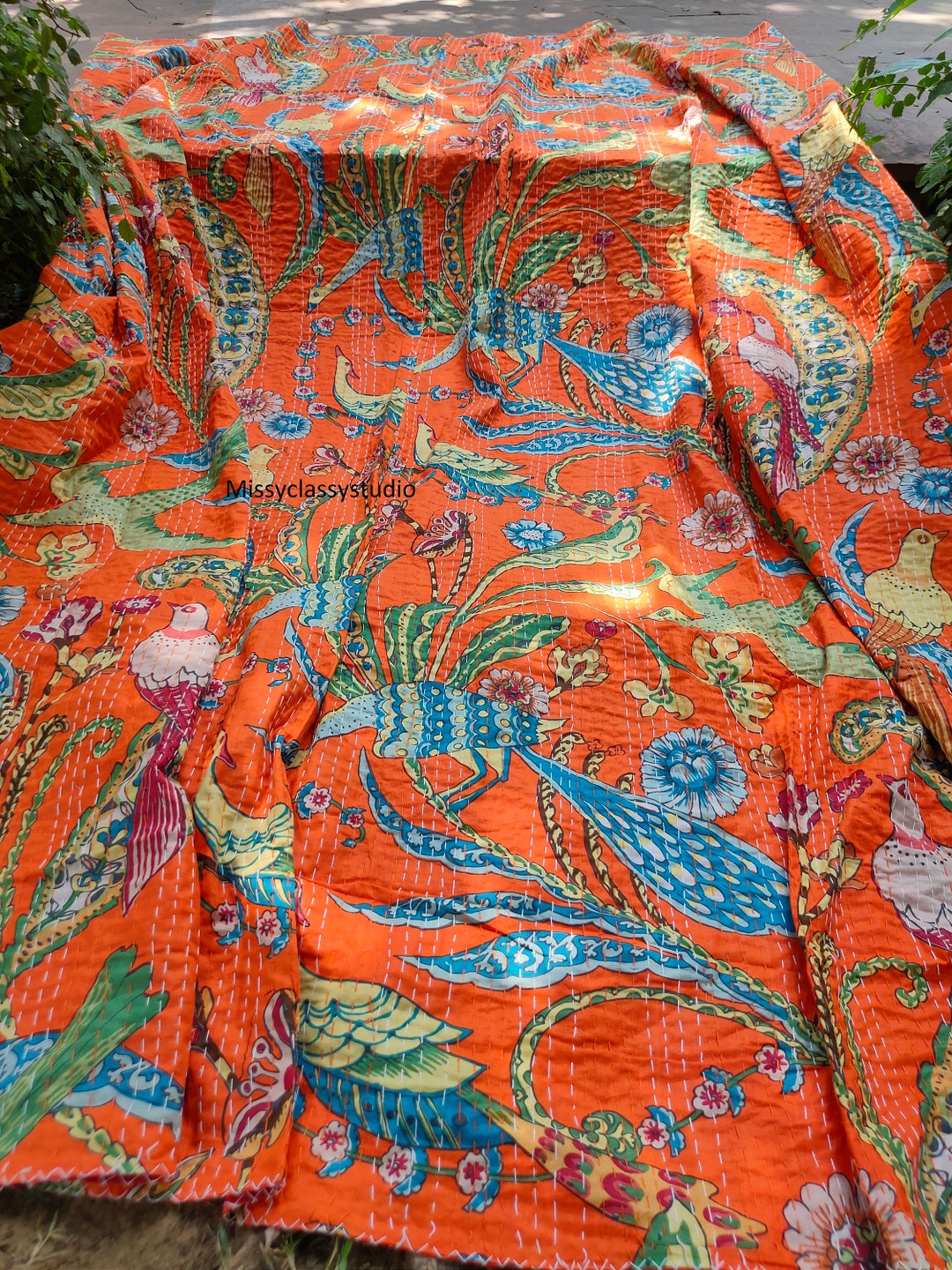 Indian Quilt Handmade Blanket Bedding Bedcover Kantha Quilt Etsy.de