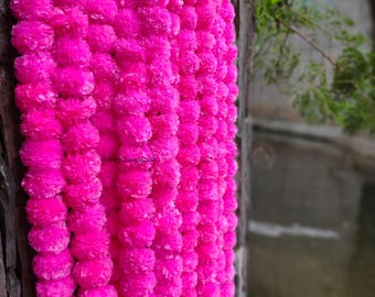 100 Pc sale on Indian marigold garlands Artificial Diwali decoration flowers strings Wedding party decor