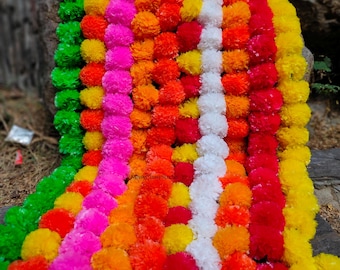 Marigold flowers for decoration hanging garland reusable festival backdrop