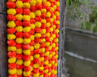Sale on Indian marigold flowers Christmas decorative garland wedding home party flowers decoration