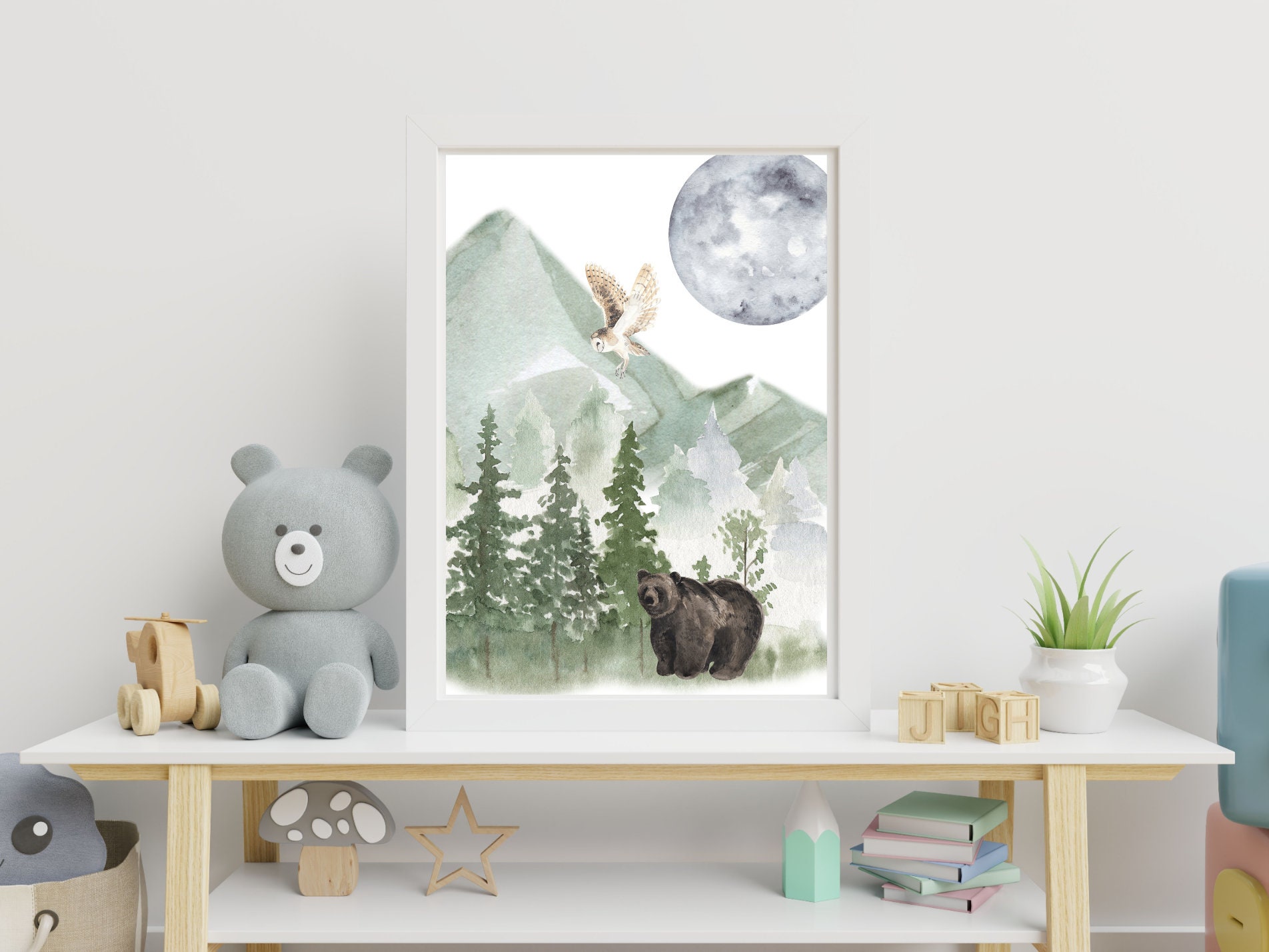 Mountain Nursery Decor Woodlands Nursery Decor Forest Etsy Canada