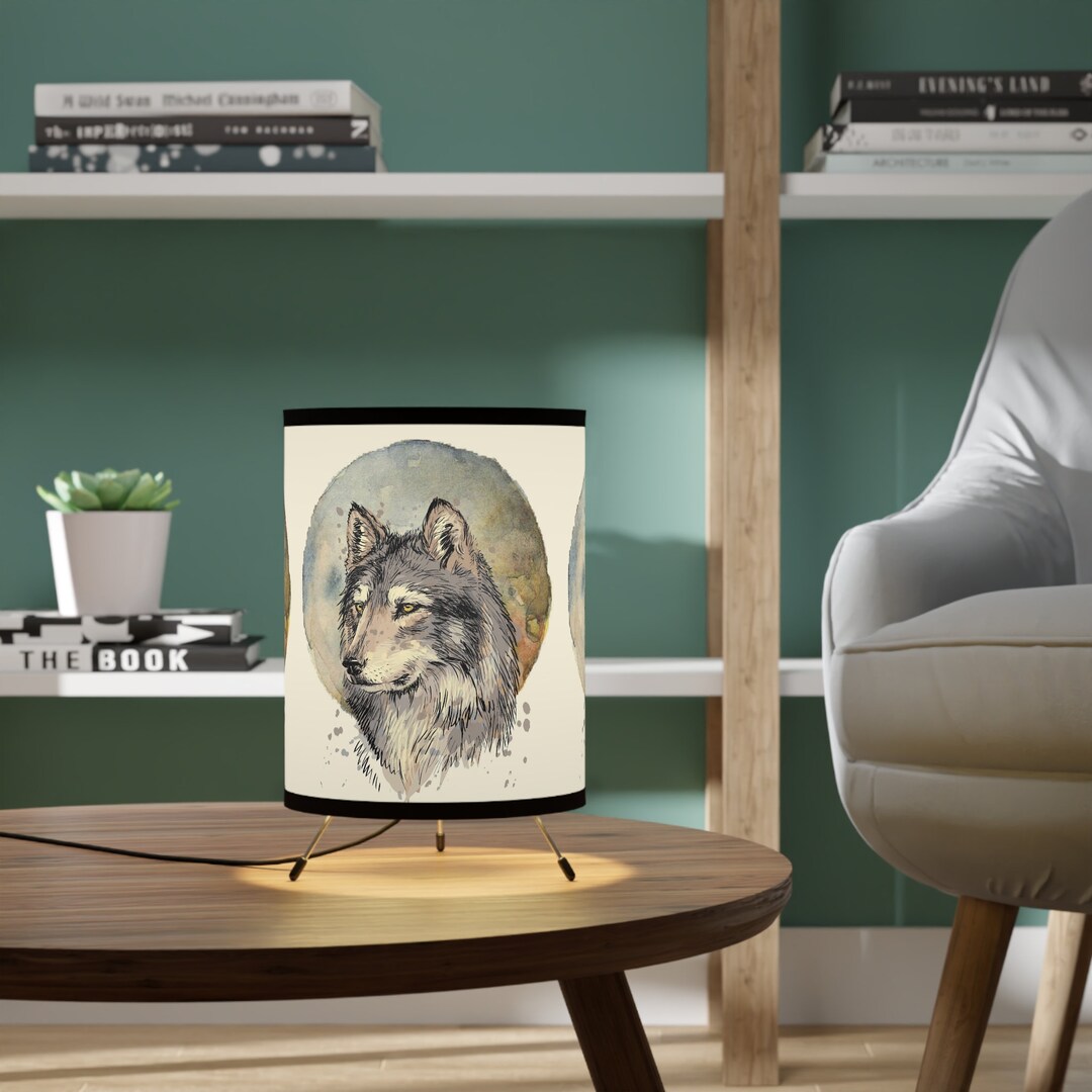 Wolf Lamp Wolf Table Lamp Wolf Nursery Decor Woodland Baby Etsy