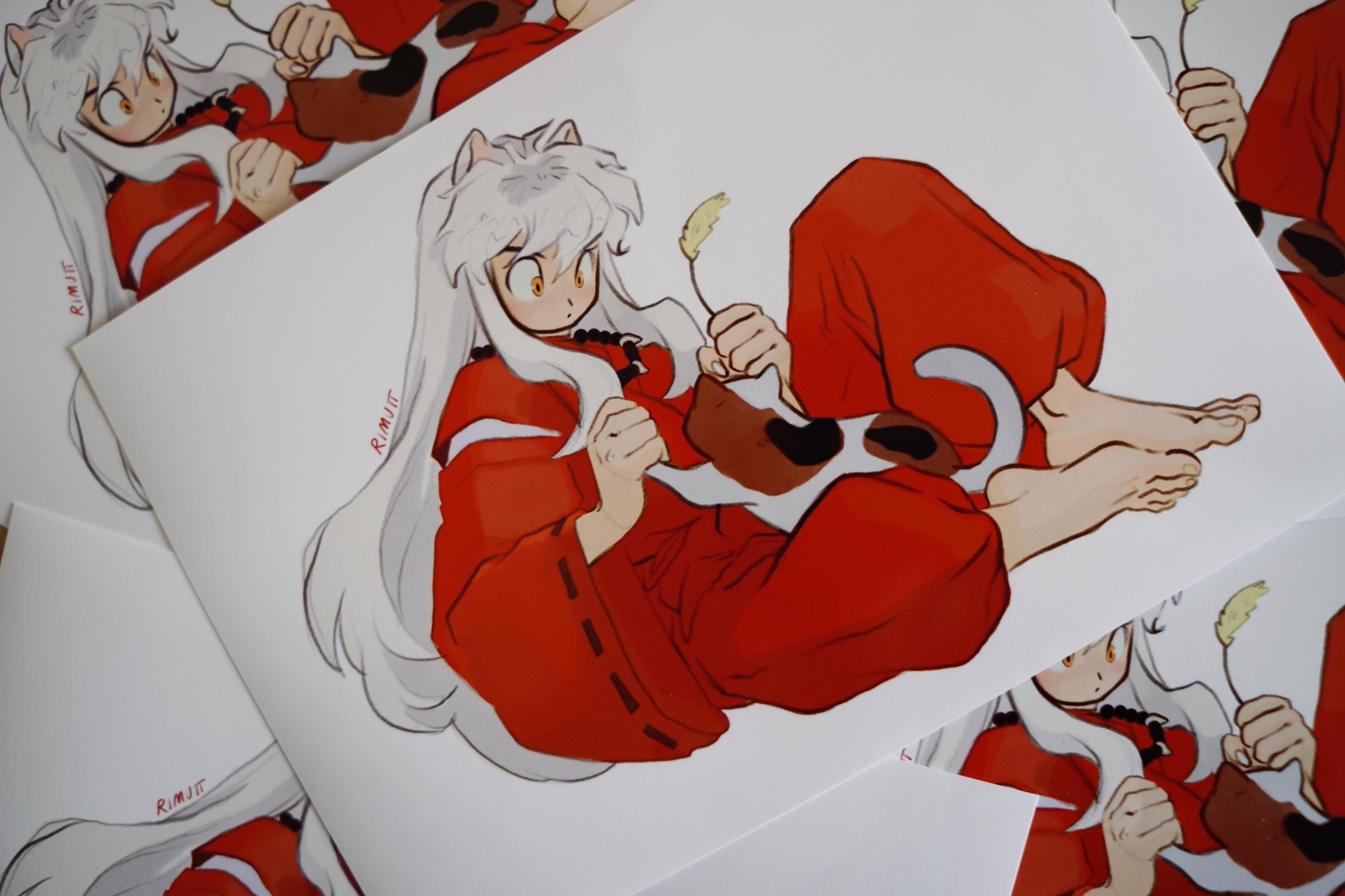 Inuyasha Demon Dog Anime Art Print - Etsy