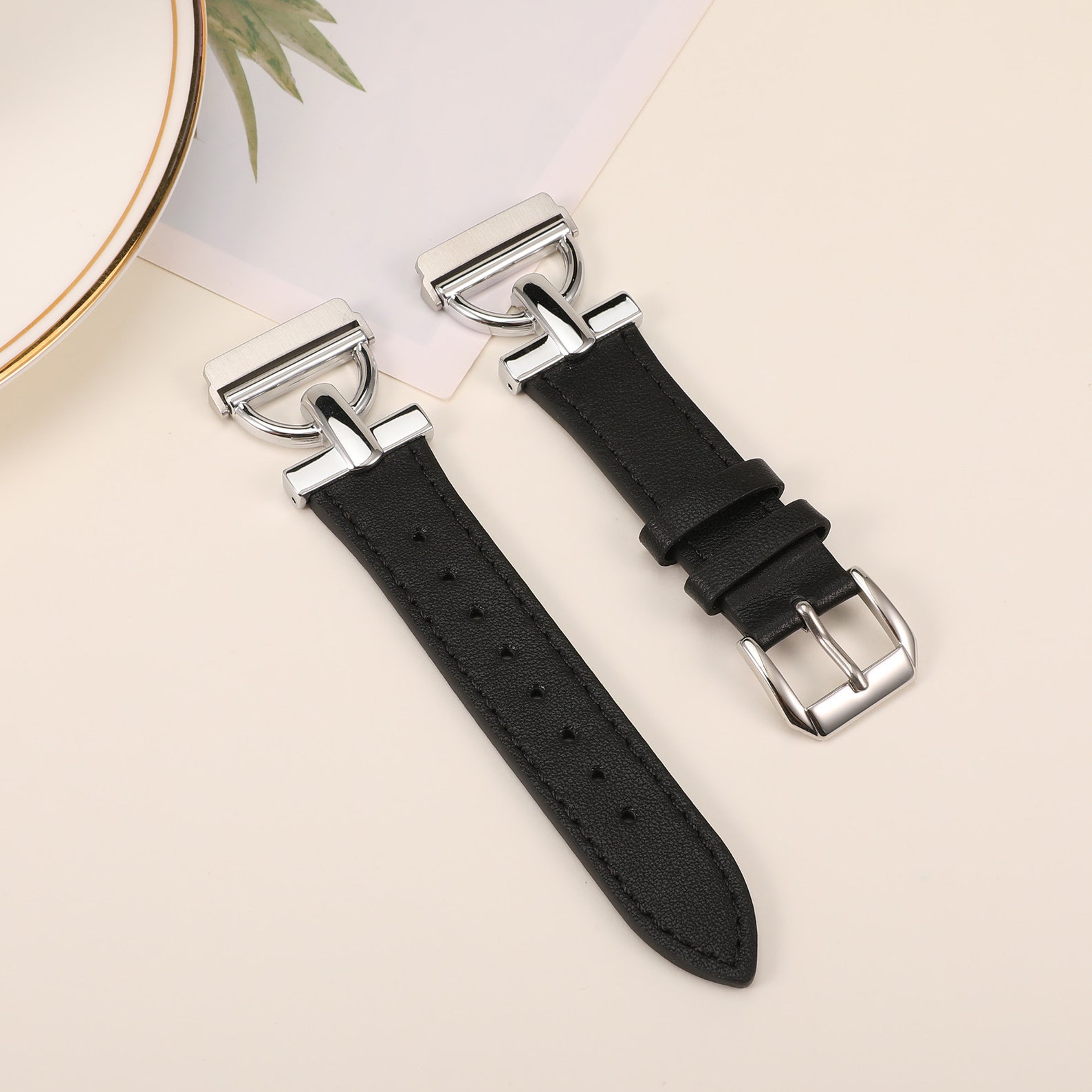 Leather Band Fitbit Versa 2 Bands for Women Slim Leather Etsy