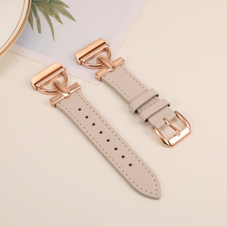 Leather band fitbit versa 2 bands for women slim leather etsy