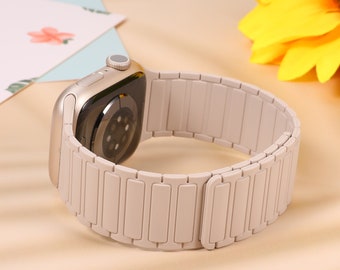 Magnetic Watch Band for Apple Watch 49mm 45mm 44mm 42mm 41mm 40mm 38mm Women Men,Solo Loop Sport Silicone Strap iWatch Series 9 8 7 6 5-1 SE