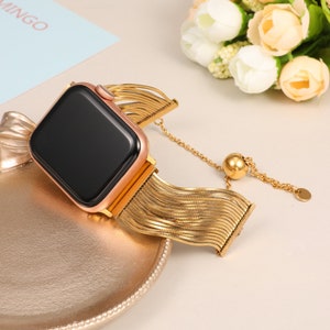 Tassel Band for Apple Watch Bands 38mm 40mm 41mm 42mm 44mm 45mm 49mm Women, Dressy Chain Bracelet for iWatch Ultra SE Series 9 8 7 6 5 4 3 zdjęcie 4