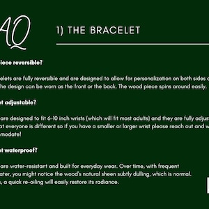 BE BRAVE Bracelet: Personalizable Reclaimed Burl Wood, Adjustable Macrame, Empowerment Jewelry, Various Colors image 9