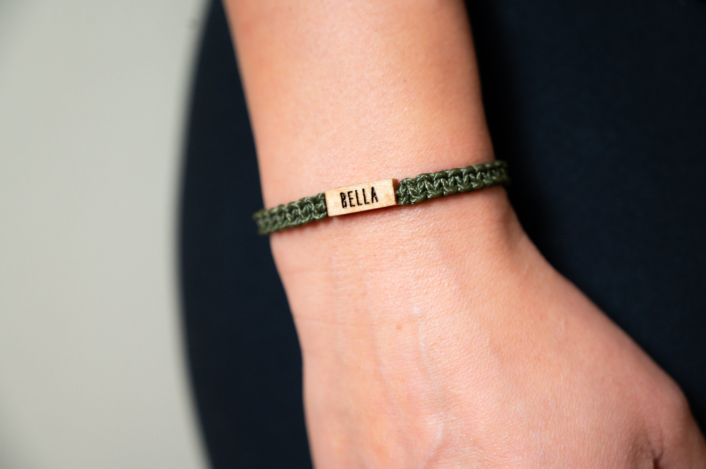 Personalized Pet Bracelet, Reclaimed Maple Wood, Adjustable Macrame Braided Paracord, Dog/Cat Memorial, Engraved Paw Print Custom Name