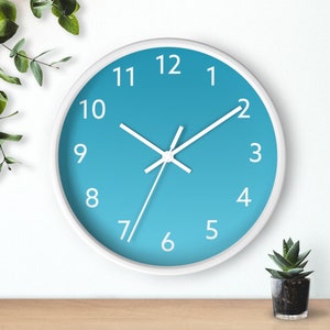 Sky Blue Wall Clock: Modern Nordic Style, Silent 10&quot;