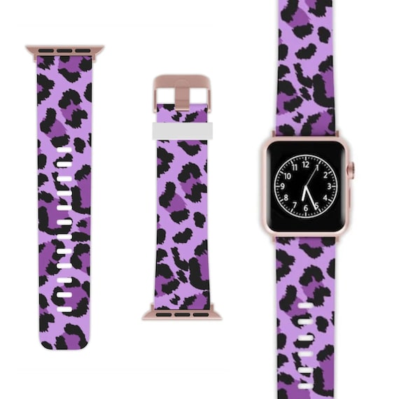 Leopard Apple Watch Band Purple Watch Band Cheetah Watch Band Trendy Watch Band 38mm 40mm 42mm 44mm Gift for Best Friend Etsy