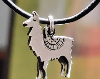 Adorable Sterling Silver Llama Pendant- Perfect for Animal Lovers and Teachers! Silver Llama, Animal Jewelry, Alpaca Jewelry, No Drama Llama