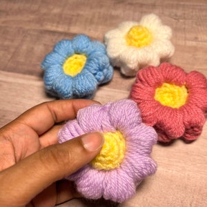Crochet Puff Flower Pop It Fidget Toy