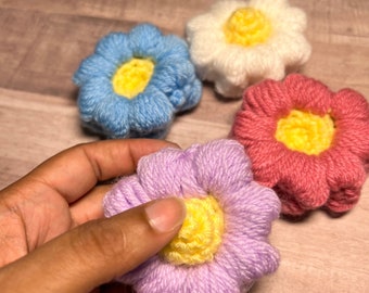 Crochet Puff Flower Pop It Fidget Toy