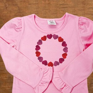 Circle of Hearts Valentines Shirt, Toddler Girl Valentines Long sleeve shirt, Kids Valentines Day TShirt, Little Valentine Gift for Girls!