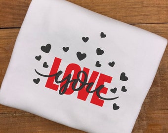 Love You Valentines Shirt, Langarmshirt für Kinder, Valentinstag Shirt, Valentinstag Shirt, Valentinstag Shirt!