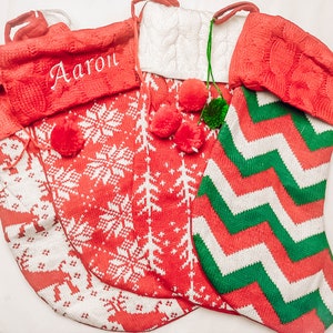 2023 Personalized Christmas Stocking, Holiday Stocking, Christmas Stockings, Custom stocking, Stocking, Red and Green, Name Stockings