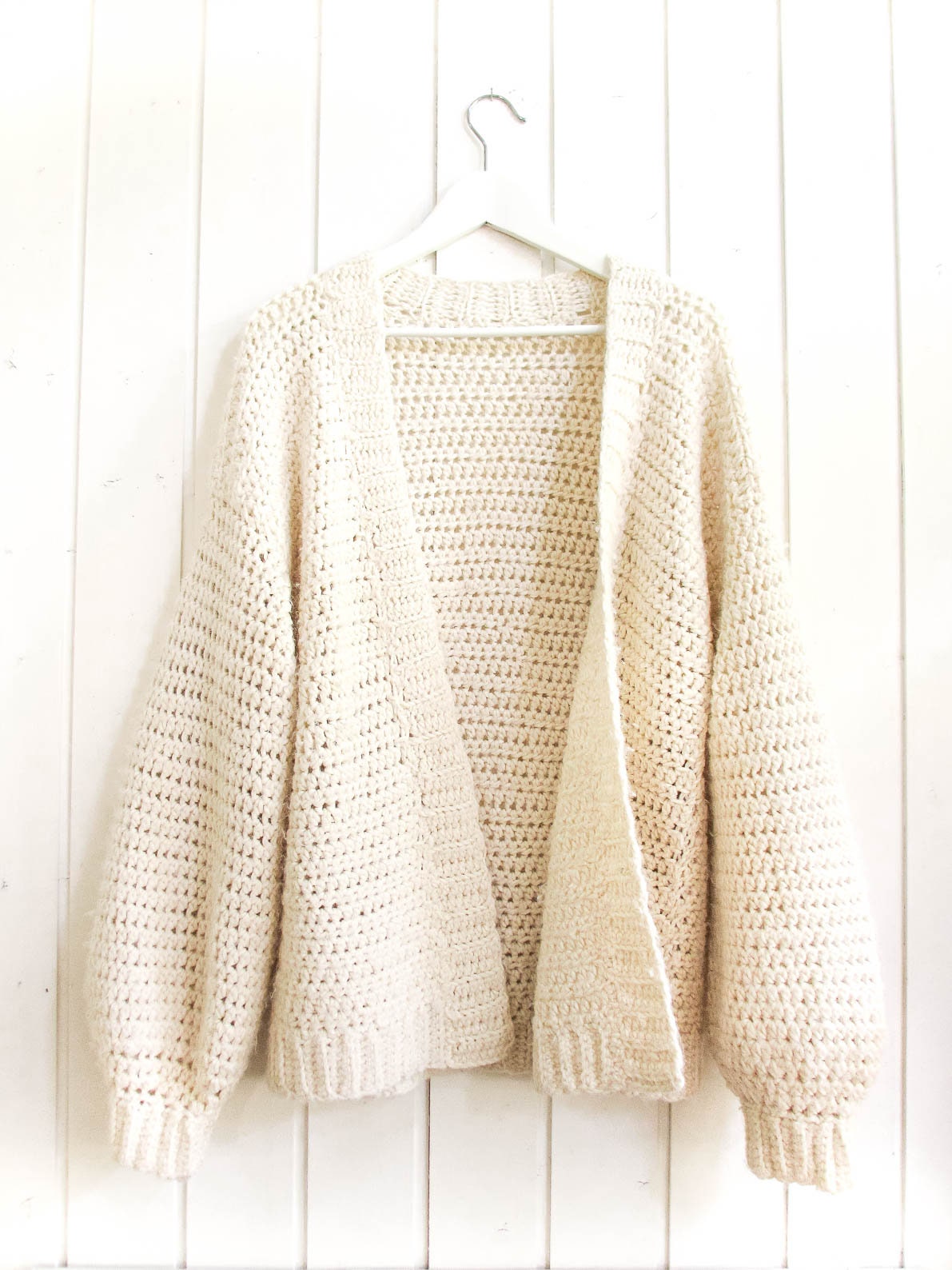 oversized crochet cardigan