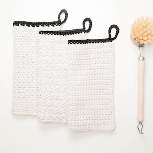 Easy Crochet Dishcloth Pattern PDF / Simple Crochet Washcloth, Granite Stitch, Griddle Stitch, Kitchen Crochet, Modern Kitchen Crochet image 1