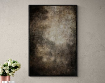 Distressed Vertical Abstract Painting Printable Art, Modern Industrial Instant Digital Download Art