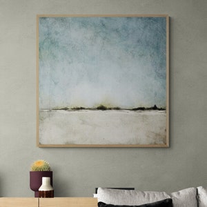 Große quadratische abstrakte Landschaft druckbare Kunst, moderne minimalistische digitale Download DIY Kunstdruck