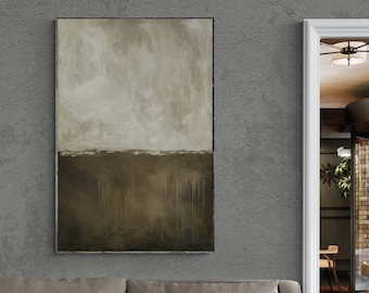 Minimalist Abstract Landscape Art Print: Neutral Texture (Digital Download)