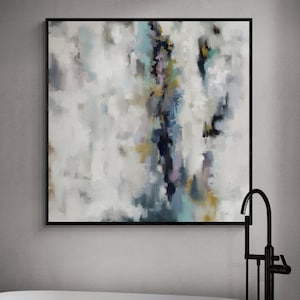 Large Abstract Square Digital Art, Modern Square Printable Wall Art