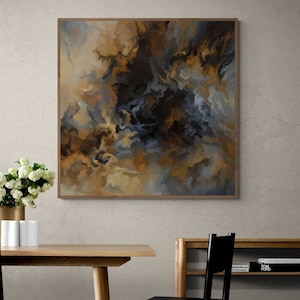 Dynamic Square Abstract Art Print | Modern Abstract Wall Art | Digital Download Abstract Painting