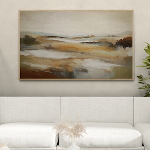Contemporary Horizontal Abstract Landscape Painting | Modern Abstract Art Print | Digital Download Abstract Landscape Wall Art