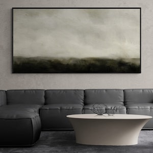 Large Neutral Color Abstract Landscape Art Print, Barren Modern Art DIY Instant Digital Download Art