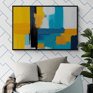Large Horizontal Abstract Wall Art | Modern Abstract Art in 5 Sizes | Instant Digital Download DIY Art Print