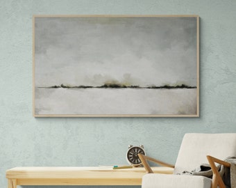 Minimalist Abstract Landscape Art Print: Neutral Gray (Digital Download)