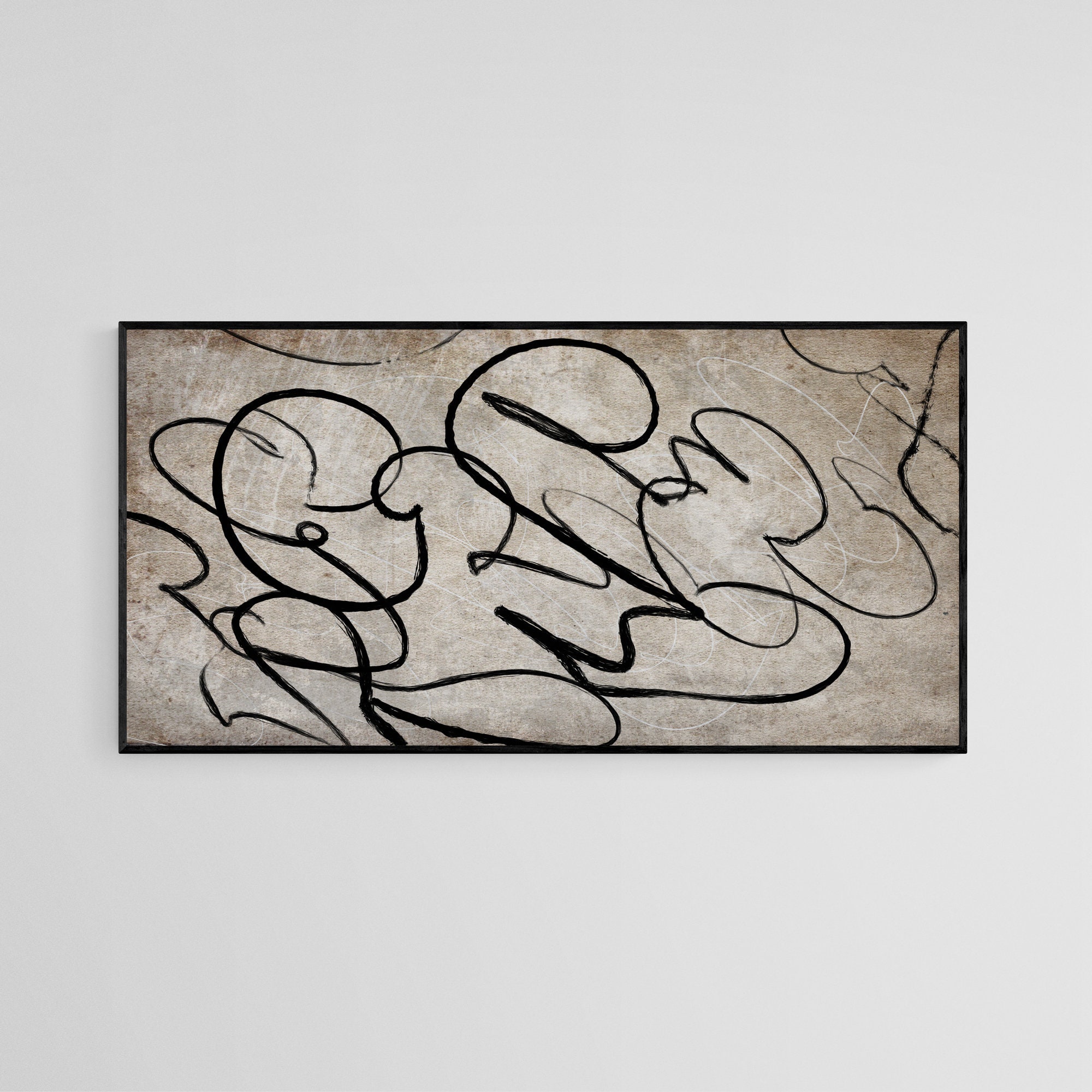 Large Neutral Abstract Art Print Printable Abstract Painting Etsy