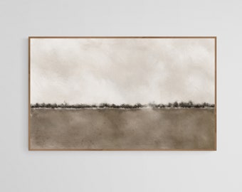Large Abstract Landscape Art Print, Neutral Colors Abstract Painting, Modern Art Instant Download