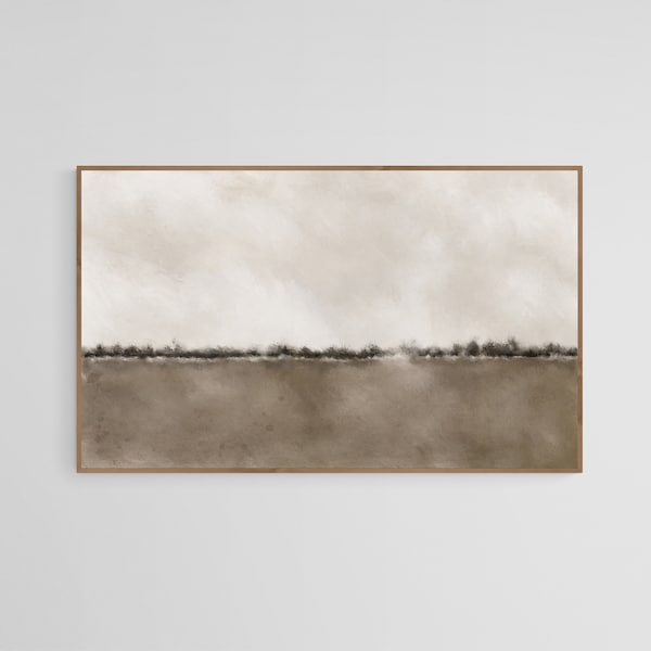 Large Abstract Landscape Art Print, Neutral Colors Abstract Painting, Modern Art Instant Download