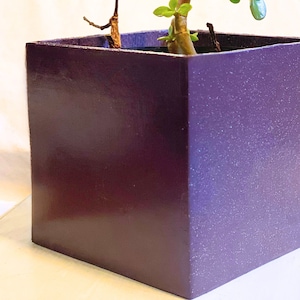 Purple Glitter Planters | 4-Inch Shimmering Pots | Enchanted Home Decor | Funky Home Decor