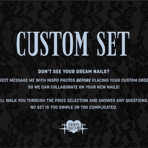 Custom Press On Nails | Fake Nails | Made to Order | Custom Luxury Nails | Custom Glue On | Moon Orchid Nail