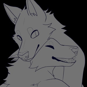 Furry Canine / Wolf Pair Base