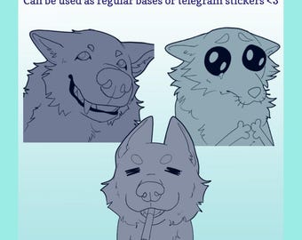 Furry Canine Base Pack/ Telegramm-Aufkleber